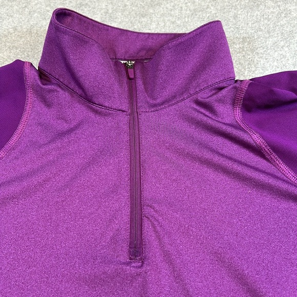 Nike Golf Tour Performance Women’s Quarter-Zip Purple Short Sleeve Short-Large - Picture 6 of 8